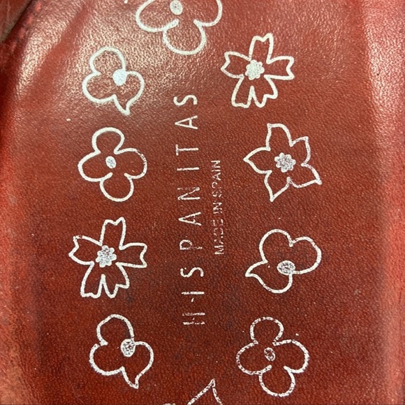 Hispanitas Anthropologie | 3D Floral Appliqué Mules/Shoes Slip-On Artsy Red 8 - Picture 10 of 17